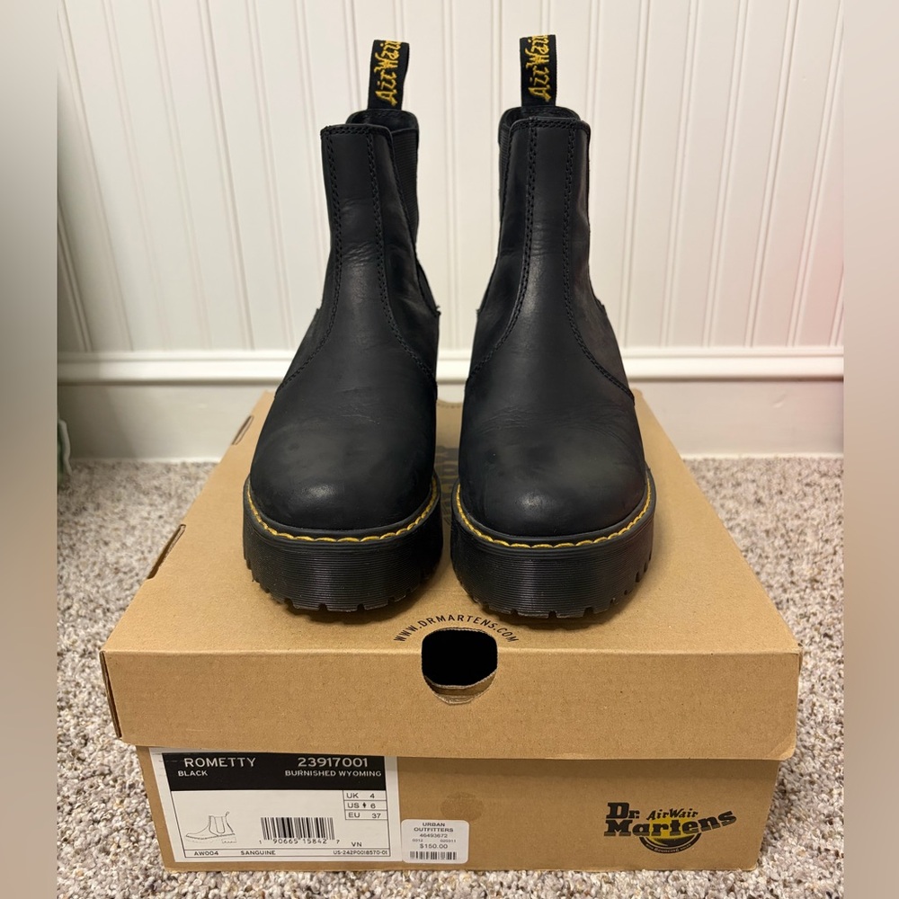 Dr. Martens Black Rometty Heeled Chelsea Boots